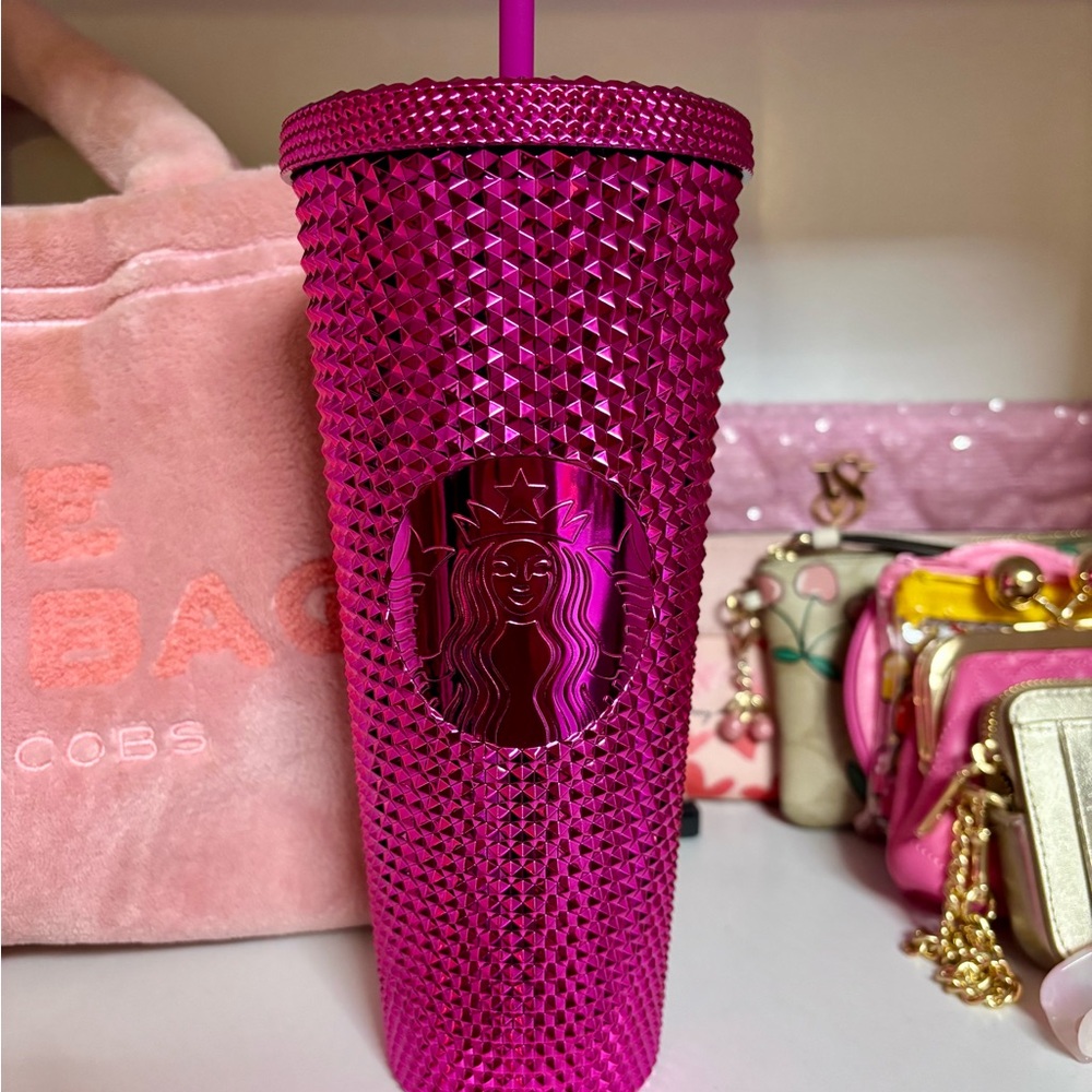Starbucks Vibrant Pink Textured Tumbler